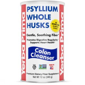 Yerba Prima psyllium whole husk suplemento de fibra 12 oz