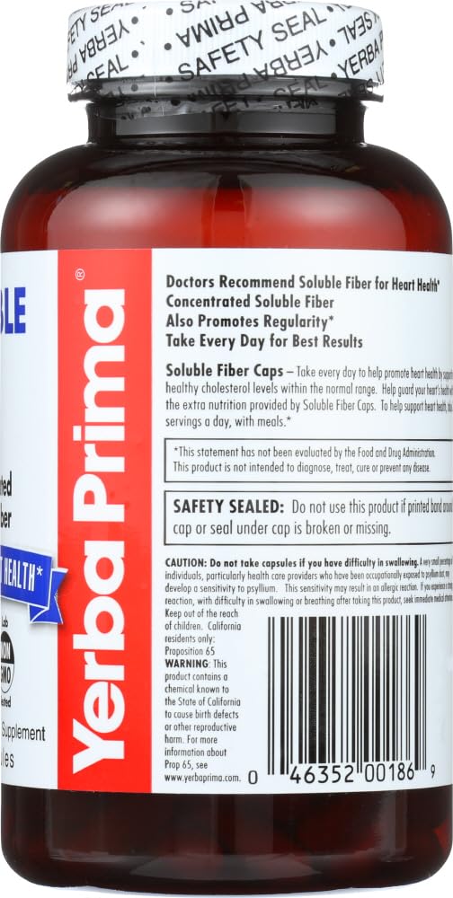 Yerba Prima suplemento fibra natural para salud y regularidad digestiva