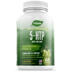 Frente de YEVANI 5-HTP calcio 60 cápsulas
