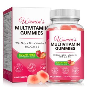 Gomitas multivitamínicas para mujeres – frasco y etiqueta