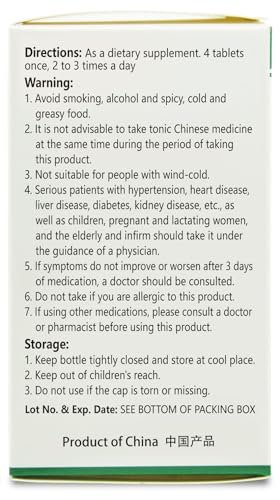 Yin Chiao tabletas close-up verde