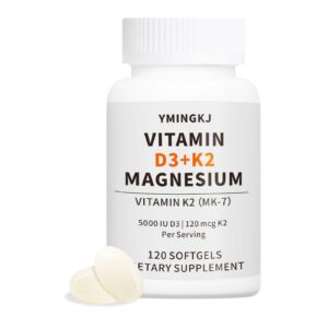 Frasco YMINGKJ D3 K2 en etiqueta