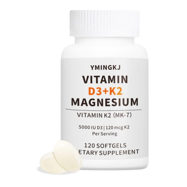 Version 1.0.0 Frasco YMINGKJ D3 K2 en etiqueta