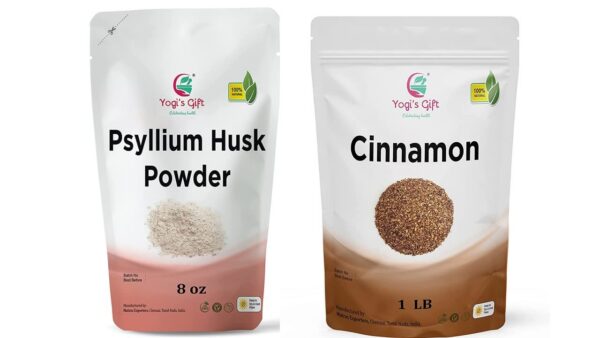 YOGI’S GIFT pack polvo psyllium husk y canela triturada para salud integral