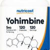 yohimbina hcl 5mg nutricost frasco cápsulas