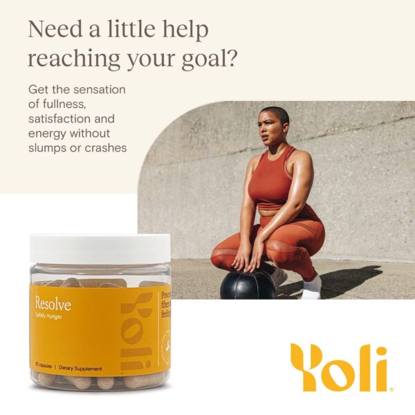 Frasco y cápsulas Yoli Resolve PhytoFiber vista frontal