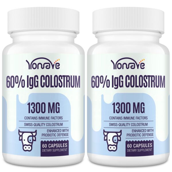 Frente de la botella Yonrave Colostro bovino