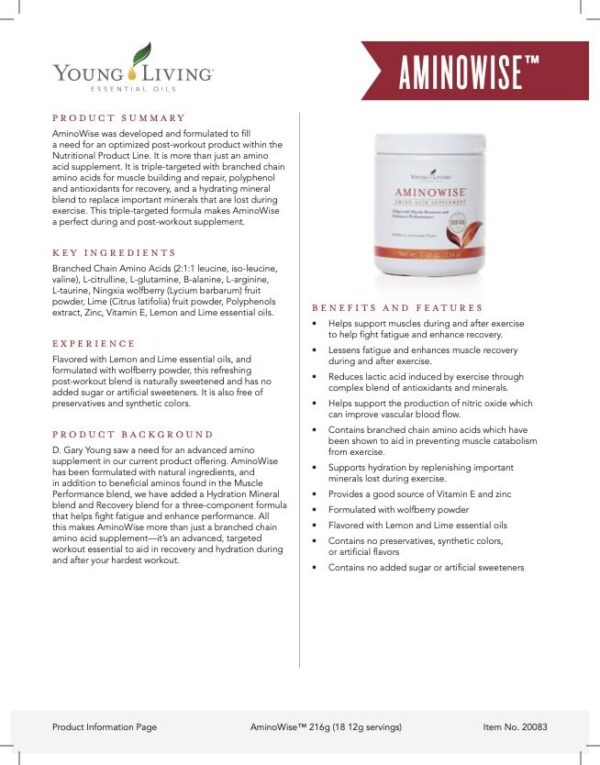Empaque de Young Living AminoWise