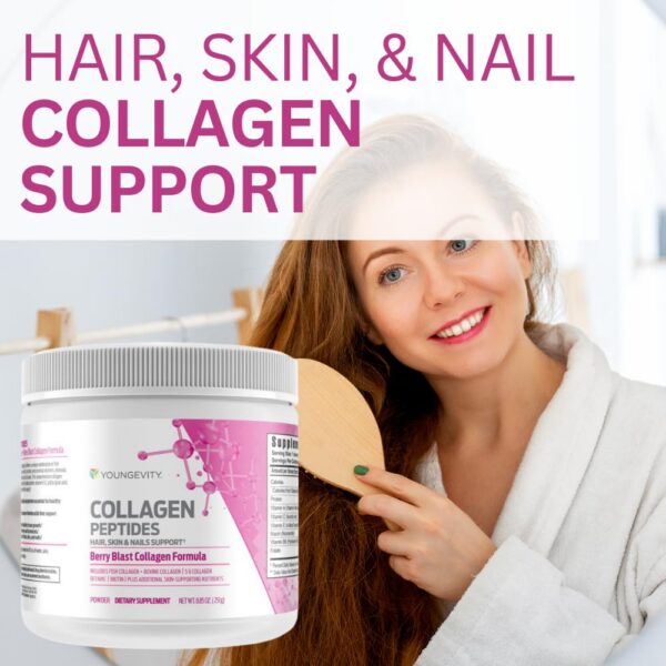 Frasco de colageno con etiqueta legible