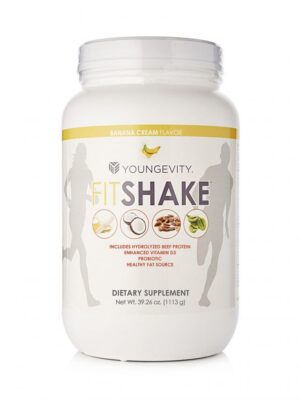 Youngevity FitShake Banana Cream etiqueta frontal