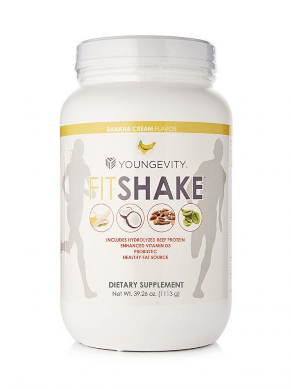 Youngevity FitShake Banana Cream etiqueta frontal