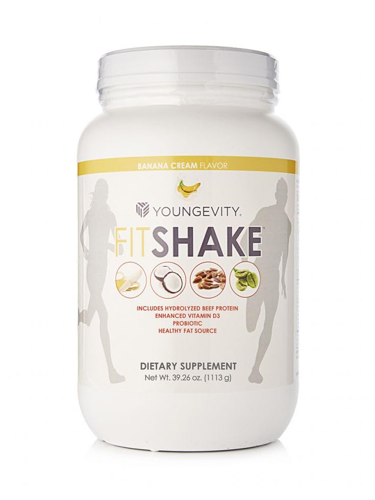 Youngevity FitShake Banana Cream, 20 g Protein