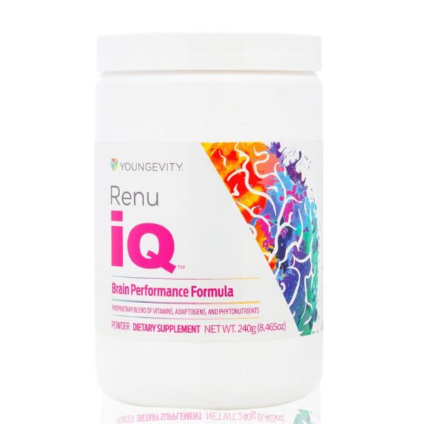 Frontal de la etiqueta Youngevity Renu iQ 11 onzas