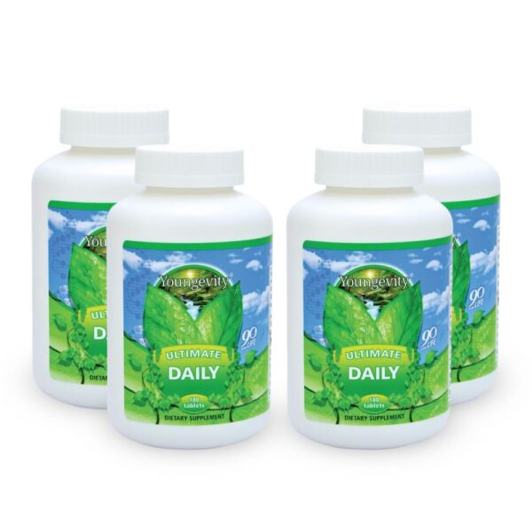 Frasco de Youngevity Ultimate Daily Mega Multivitamin frontal