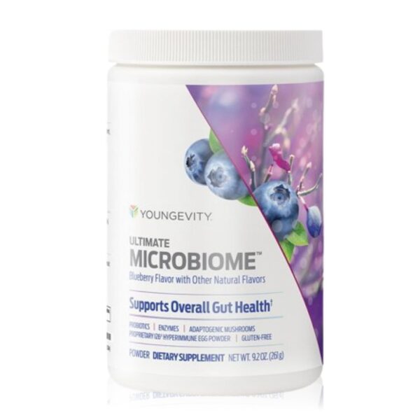 Version 1.0.0 Frente del envase de Youngevity Ultimate Microbiome