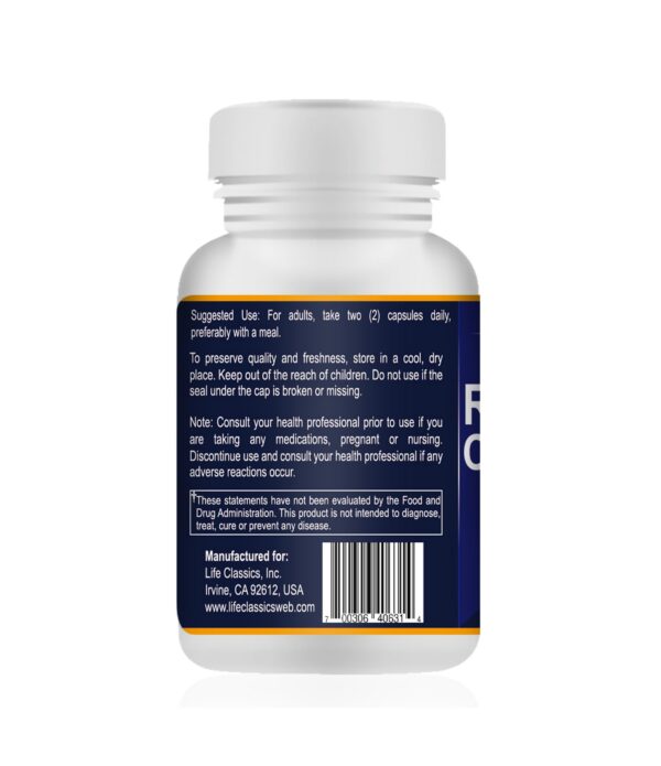 Frasco con cápsulas de Resveratrol Complex
