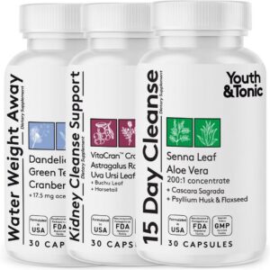 Youth & Tonic detox diurético cápsulas limpieza corporal