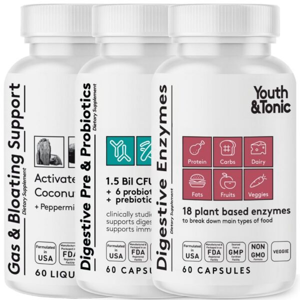 Frente del envase Youth & Tonic Digestive Enzymes