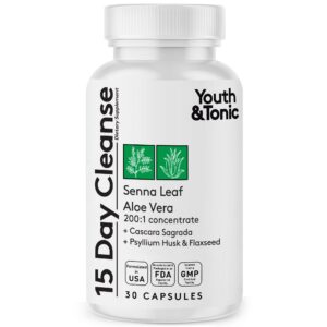 Youth & Tonic limpieza intestinal detox colon 15 días 30 cápsulas