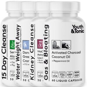 Version 1.0.0 Youth & Tonic paquete detox completo multi-órganos 150 tabletas