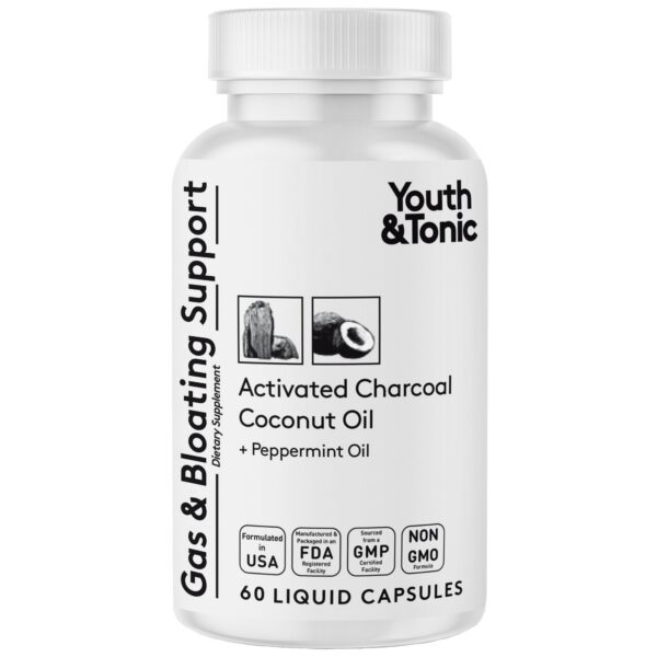 Youth & Tonic pastillas carbón activado para gases y digestión