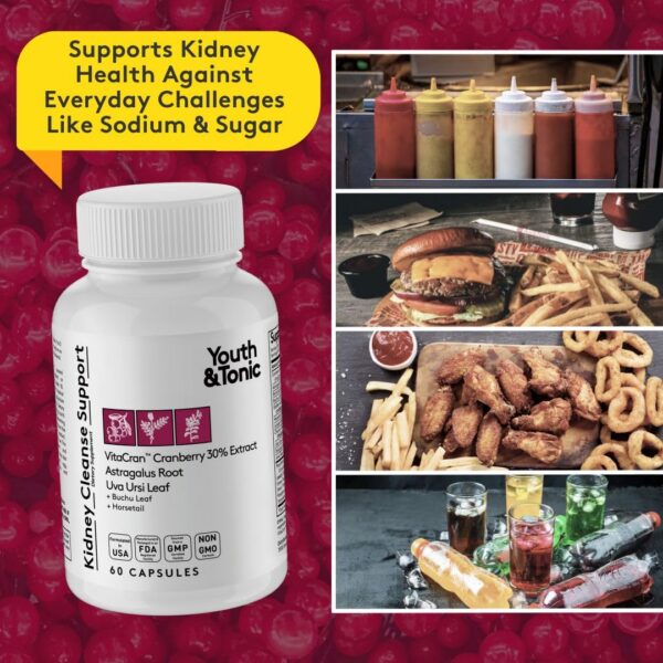 Youth & Tonic suplemento detox 60 cápsulas para riñones