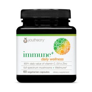 Version 1.0.0 Envase Youtheory Immune+ suplemento vegetariano para inmunidad
