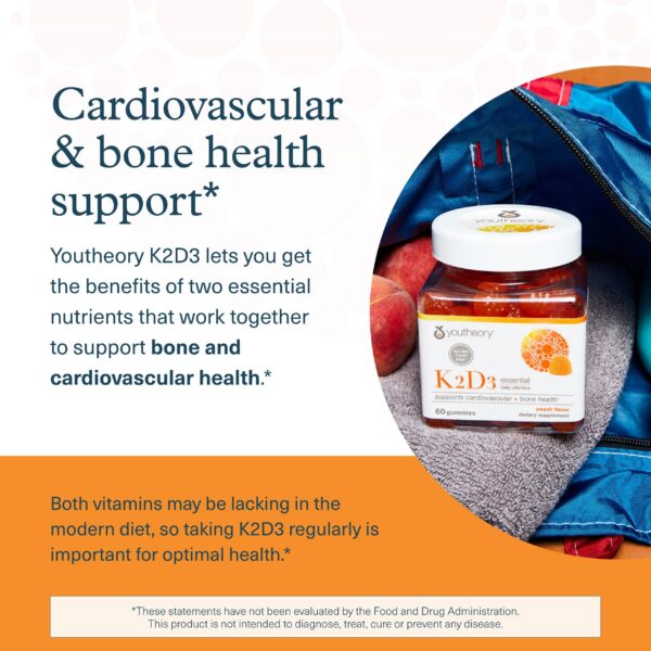 Youtheory K2D3 suplemento sin lácteos soja gluten