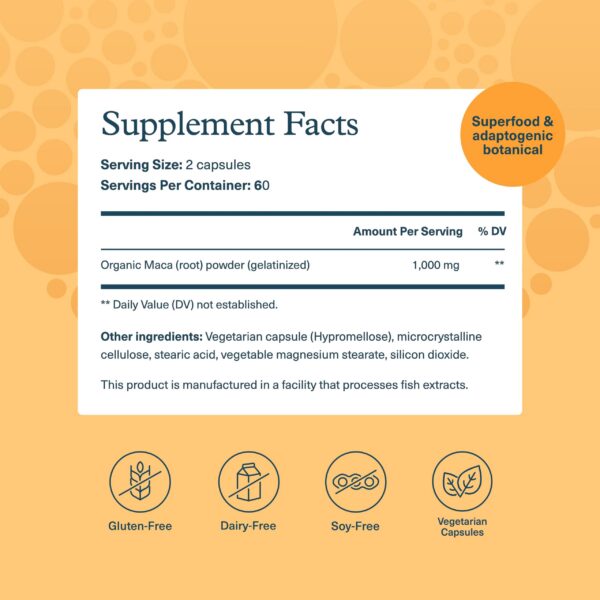 Version 1.0.0 Etiqueta de Youtheory Maca Root para mujeres