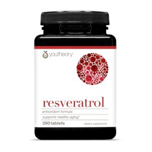 Version 1.0.0 Frontal de la botella Youtheory Resveratrol