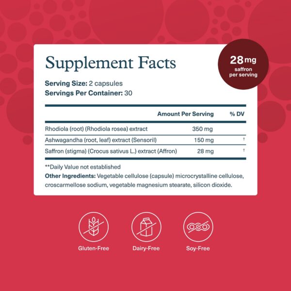 Etiqueta frontal de Youtheory Saffron