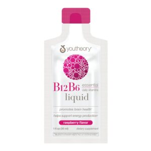Youtheory suplemento vitamina B12 y B6 sabor frambuesa
