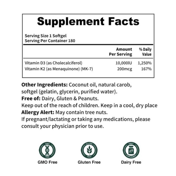 Etiqueta de YOUTHVITA D3 K2