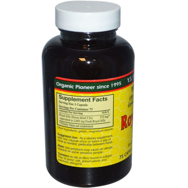 Etiqueta del frasco Jalea Real YS Eco Bee Farms