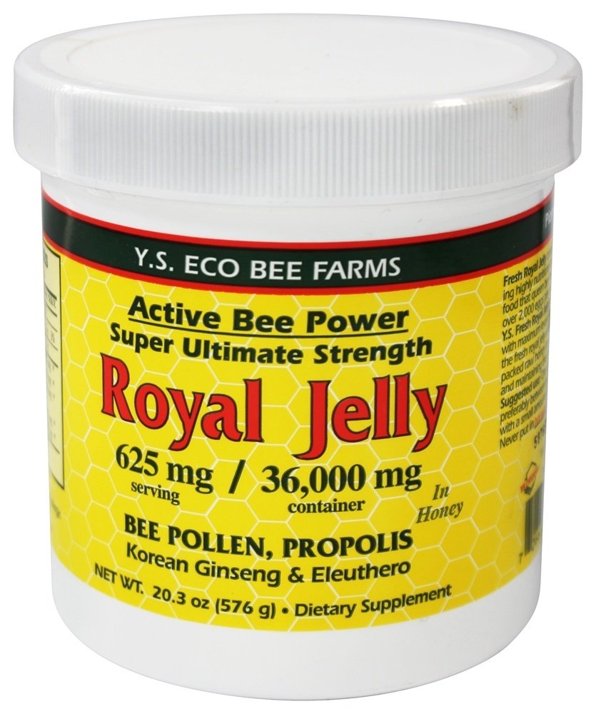 YS Eco Bee Farms Royal Jelly with Pollen, Propolis, Ginseng & Honey, 36000 mg