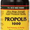 Frascos de propóleos crudo Y.S. Organic Bee Farms 1000 mg