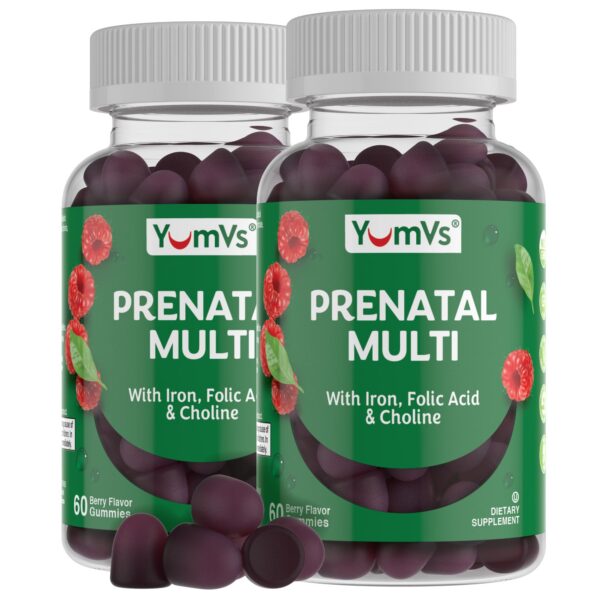 Frasco YumVs Prenatal Gummy para mujeres