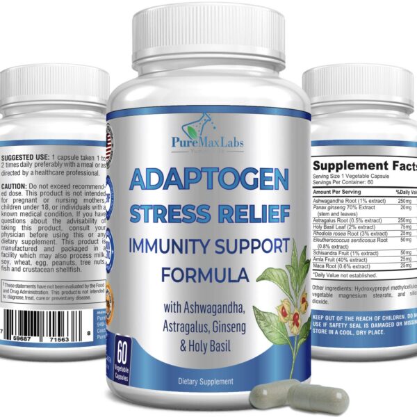 Frasco de Adaptogen Stress Relief - frontal