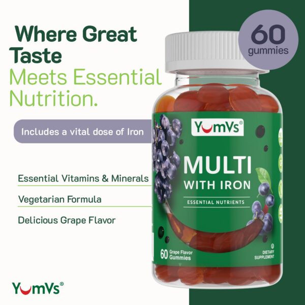 Etiqueta de YUM-V'S Iron Gummies
