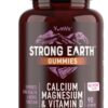 YUM-V'S Strong Earth gomitas calcio magnesio d3 frambuesa frontal