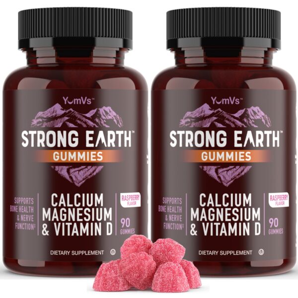 Version 1.0.0 Frasco YUM-V'S Strong Earth gomitas frente