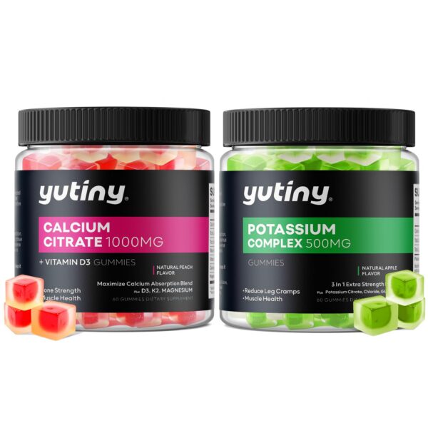 Gomitas rellenas de calcio en frasco