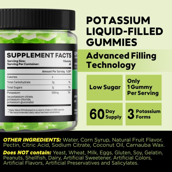 Gomitas potasio en primer plano