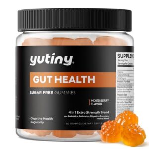 Yutiny gomitas para salud intestinal con mezcla herbal y prebióticos