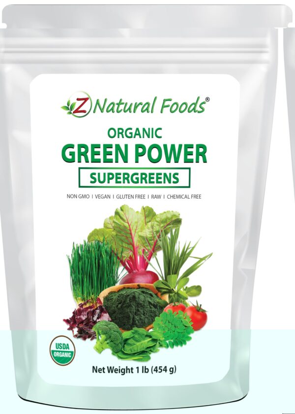 Z Natural Foods Polvo Orgánico de Superalimentos Verdes 1lb