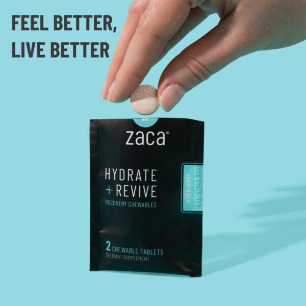 Zaca Recovery masticables etiqueta nutricional
