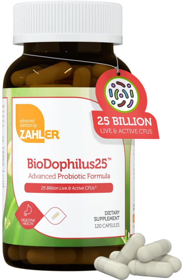 Zahler BioDophilus25 suplemento probiótico 25 mil millones CFU