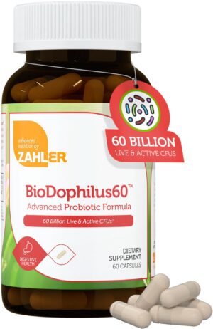 Zahler BioDophilus60 botella frontal probiótico mujer hombre