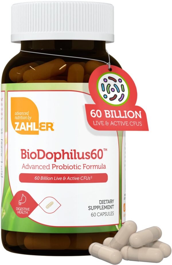 Zahler BioDophilus60 botella frontal probiótico mujer hombre