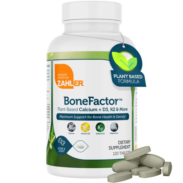 Version 1.0.0 Frasco Zahler Bonefactor con etiqueta frontal
